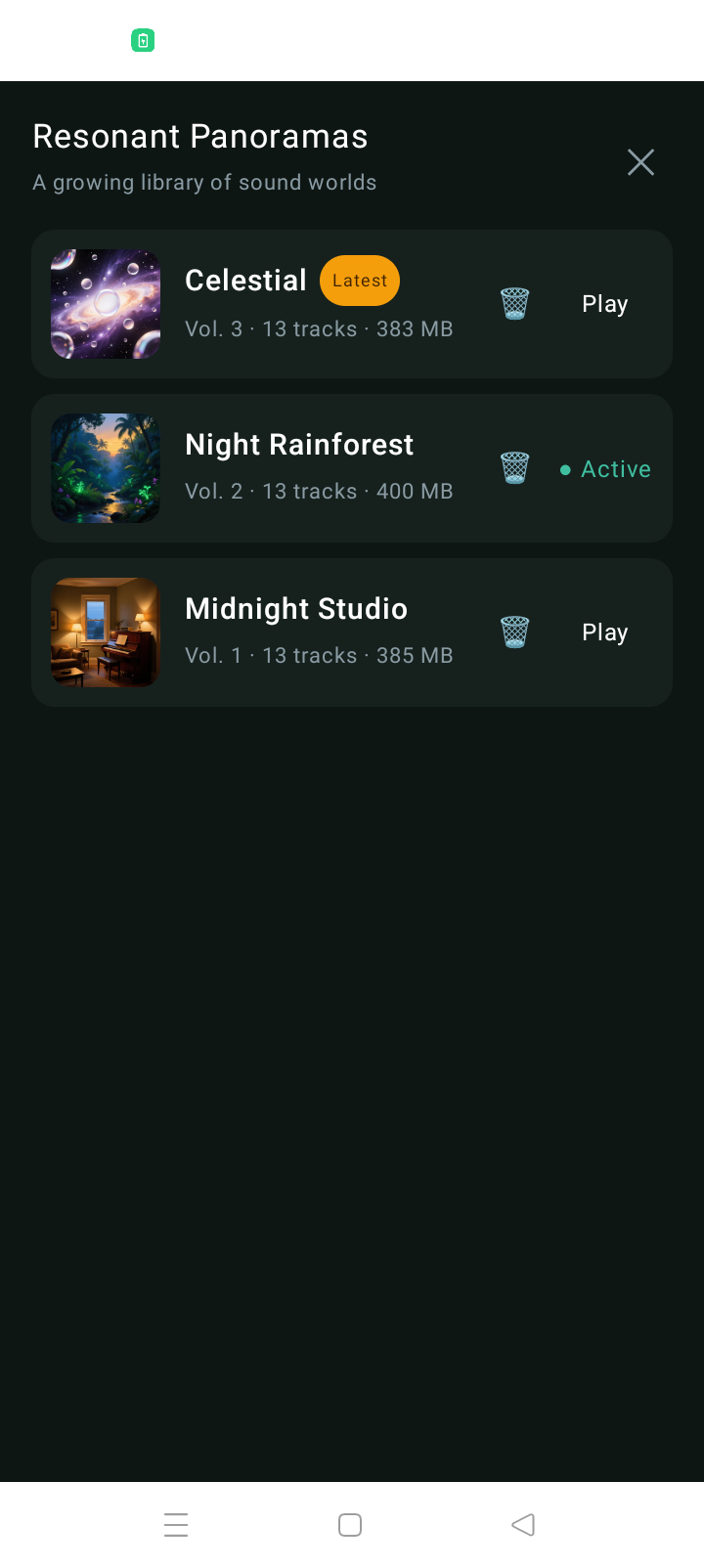 Actual Resonant Panoramas library on Android